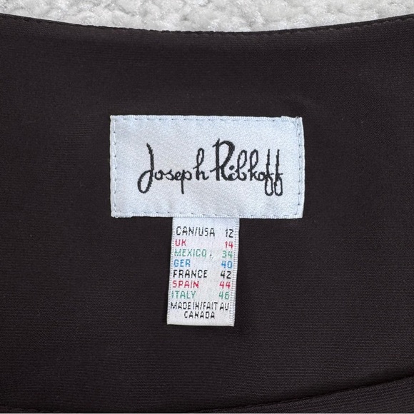 Joseph Ribkoff Square Neck Sleeveless Tunic Side Slits Mocha Brown US 12 - Picture 4 of 8